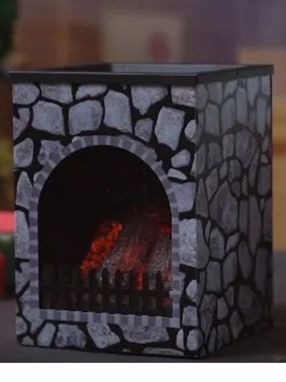 Decorative Stone-Pattern Electric Fire Pit Wax Melt Candle Warmers